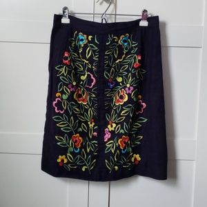 Beautiful embroidered Anthro skirt